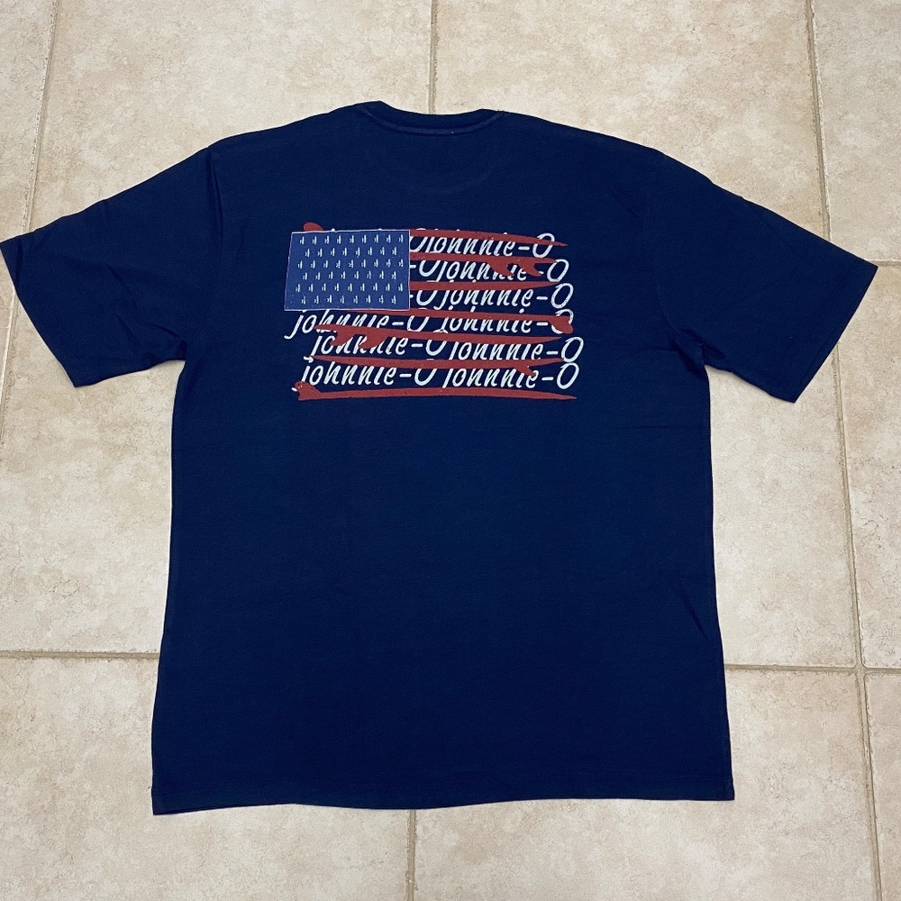 Johnnie O Short Sleeve Crewneck Pocket Graphic T-Shirt Mens Size S - Picture 3 of 4